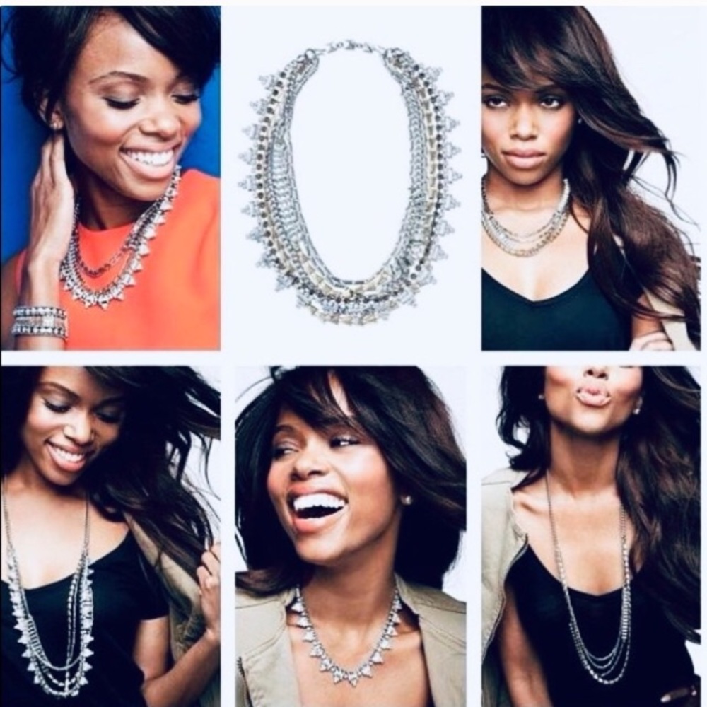 Stella & Dot | Versatile 5-in-1 ⚔️SILVER SUTTON⚔️ Statement Necklace - Picture 5 of 8